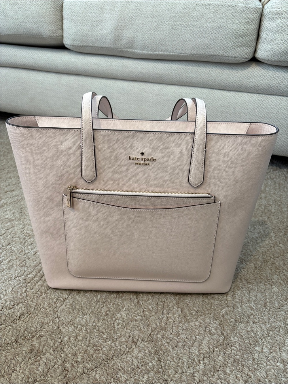 kate spade Staci Large Tote - Powdered Sugar (pale blush pink)
